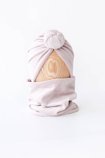 Snood Velours Vieux Rose