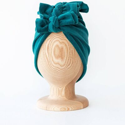 Samt-Aqua-Turban Nr. 3 für Erwachsene