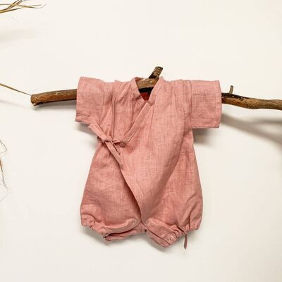 Linen Pink Romper