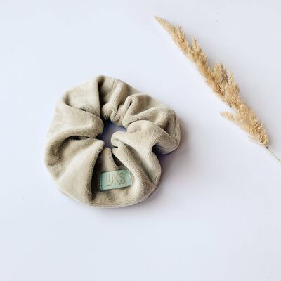Maxi Scrunchie de terciopelo beige cálido