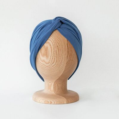 Organic Steel Blue Turband Maxi