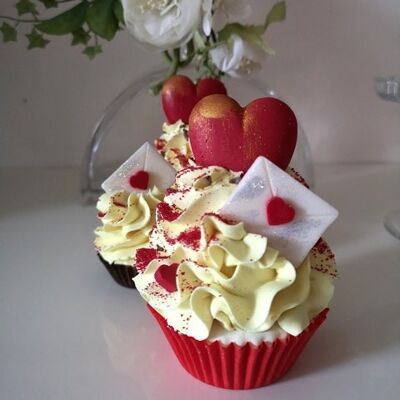 Cupcake de Jabón "Amor" Grande Día de los Enamorados