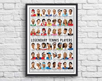 Art-Poster - Legendary Tennis Players - Olivier Bourdereau-A3 3