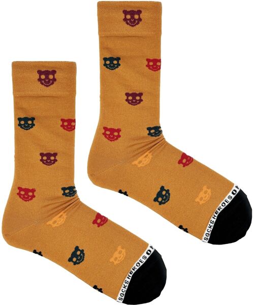 All over Panda Brown socks - Size 41-46
