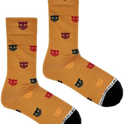 All over Panda Brown socks - Size 41-46