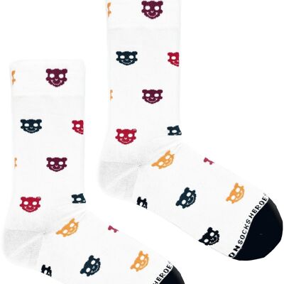 All over Panda White Socken Größe 41-46