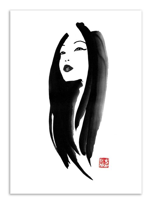 Art-Poster - Woman portrait - Pechane Sumie