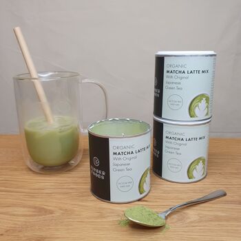 Mélange Matcha Latte bio avec thé vert japonais original 2