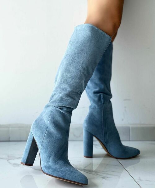 CLASSIC SUEDE-LIGHT BLUE BOOT