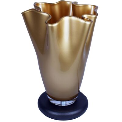 Table lamp glass hand-blown gold metallic indirect light