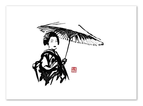 Art-Poster - Geisha - Pechane Sumie