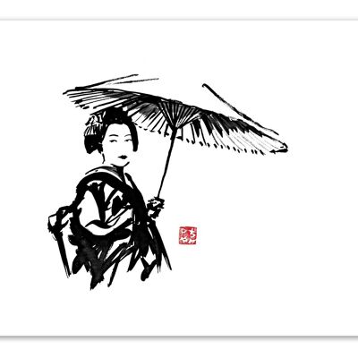 Art-Poster - Geisha - Pechane Sumie
