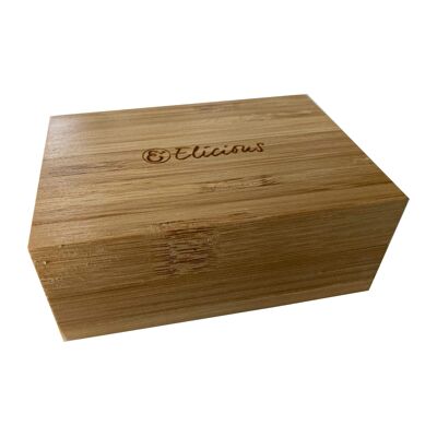 Caja de bambú hecha a mano para pastillas de jabón.