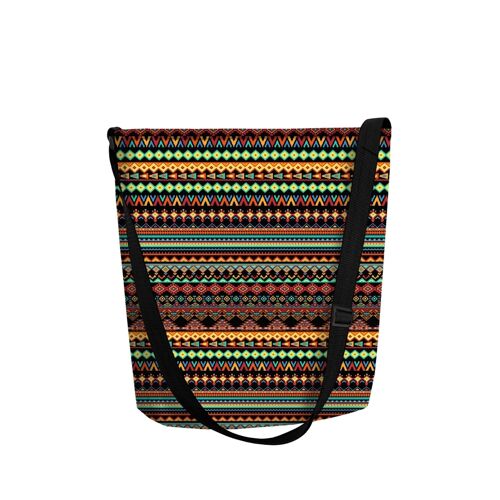 Borsa A Tracolla Azteca In Feltro Grigio Della Linea Funky Bertoni