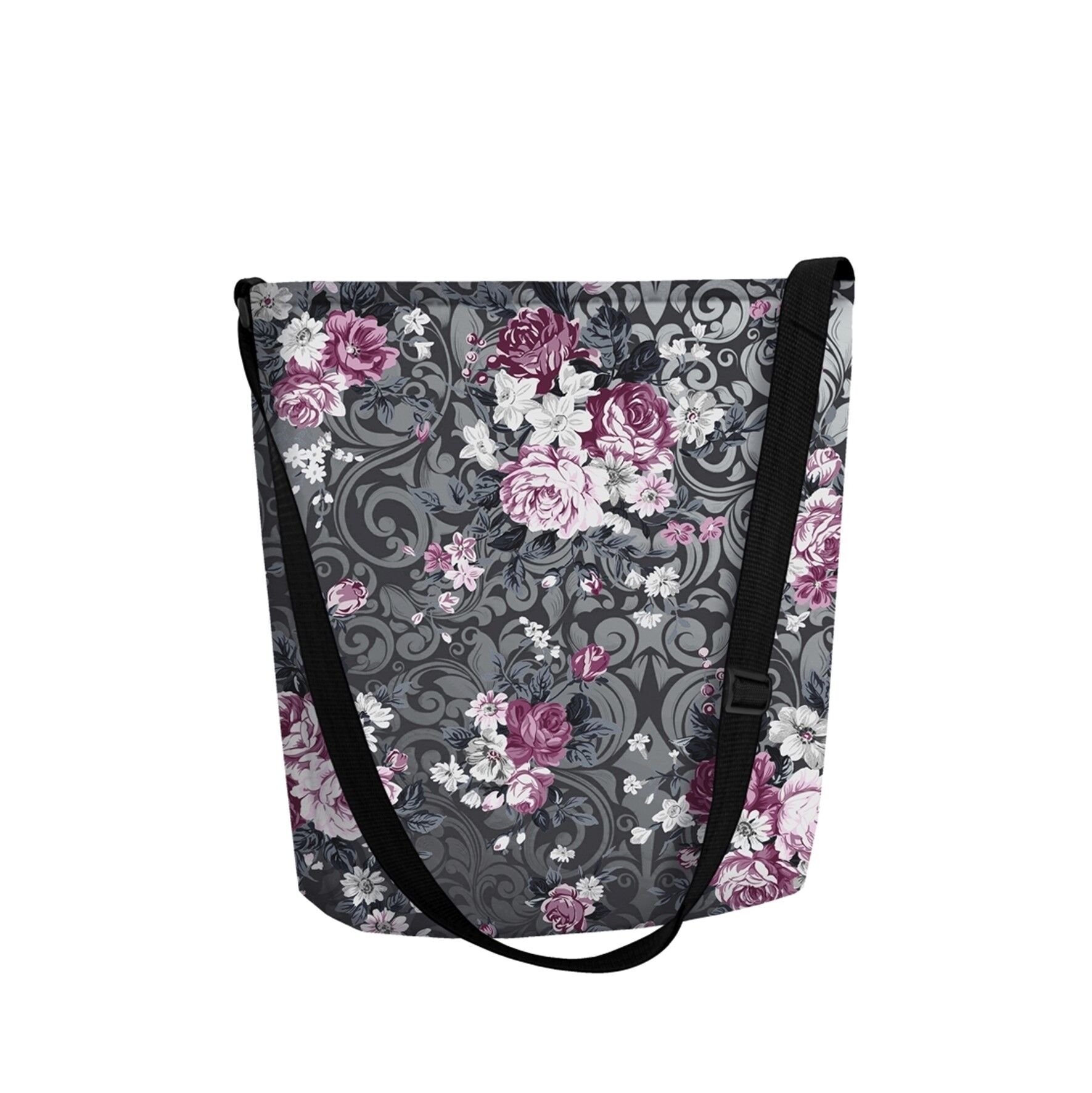 Borsa A Tracolla Chic En Feltro Grigio Linea Funky Bertoni