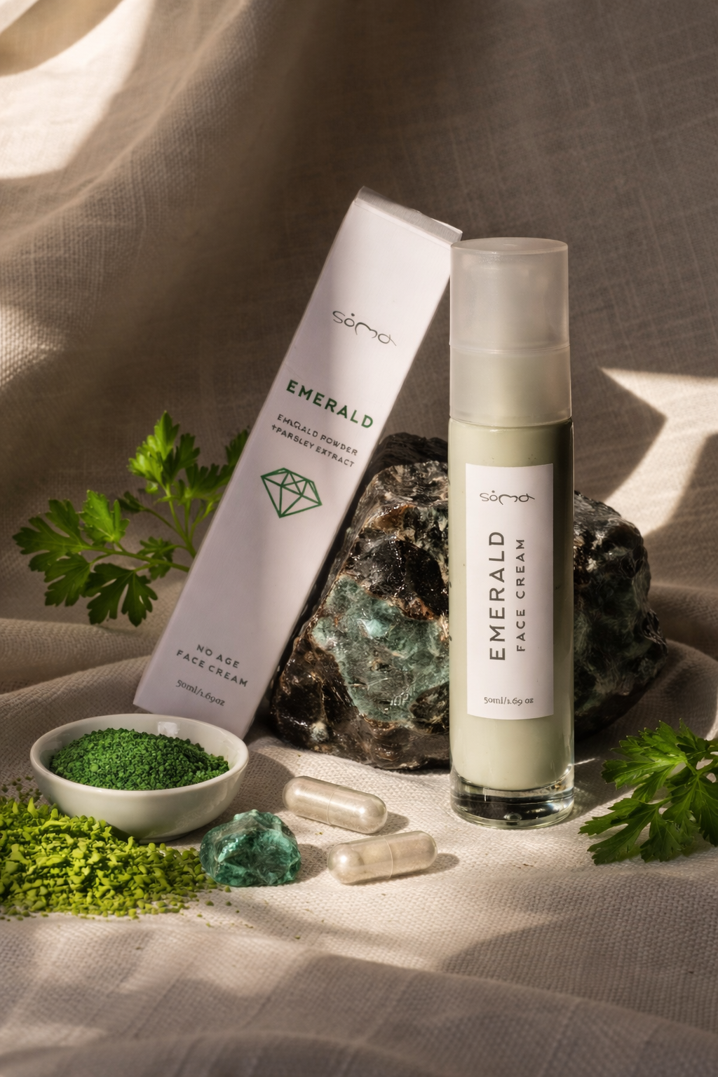 Buy wholesale Soma EMERALD No Age Face Cream with Emerald Powder +
