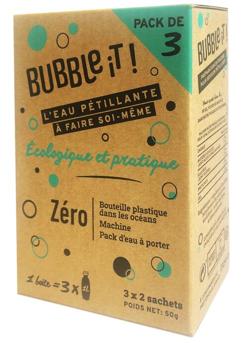 BUBBLe iT! - boîte d'essai (pour fabriquer 3L d'eau pétillante)