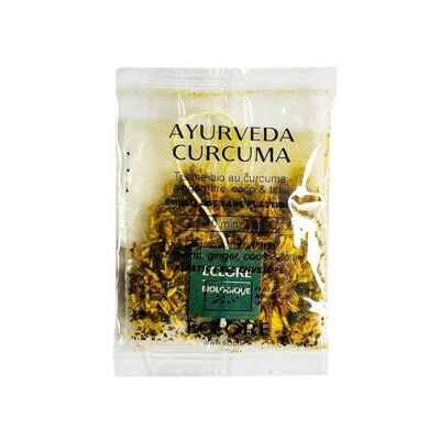Té de hierbas orgánico Ayurveda de cúrcuma - 40 bolsitas compostables para CHR