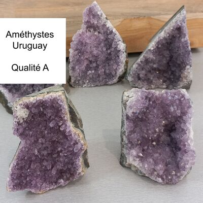 Lot von 4 hervorragenden Amethyst-Geoden aus Uruguay, Qualität A - 1,993 kg
