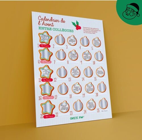 Calendrier de l'Avent COLLÈGUES pour Noël