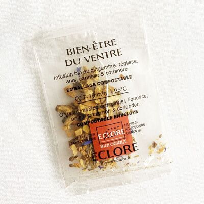 Tisane Bio Bien-Être du ventre - 40 sachets individuels enveloppés compostables