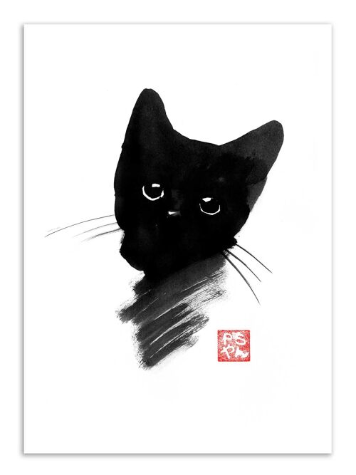 Art-Poster - Kitty black - Pechane Sumie