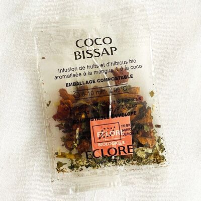 Infusion fruitée bio Coco Bissap - 40 sachets individuels compostables