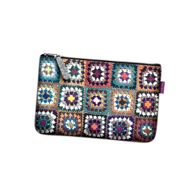 Pochette Frania En Feltro Grigio Linea Tasca Bertoni