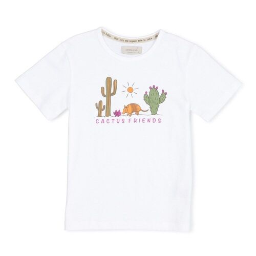 Camiseta Algodón Orgánico Akira Blanca Producto de Comercio Justo