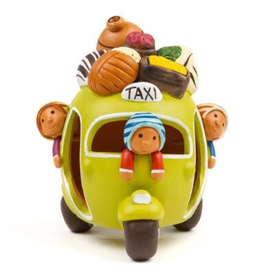 NATIVITY SCEN TAXI GREEN MOTORCYCLE