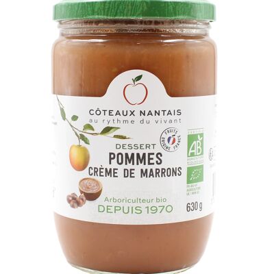 Dessert de pommes et crème de marrons Bio - 630 g