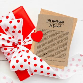 Carte postale "Les raisons pour lesquelles je t'aime" 3