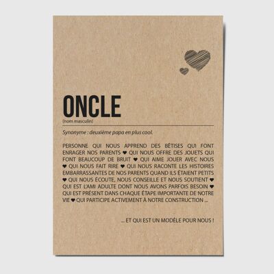 Carte postale définition Oncle