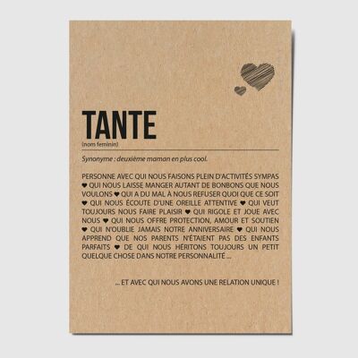 Carte postale définition Tante