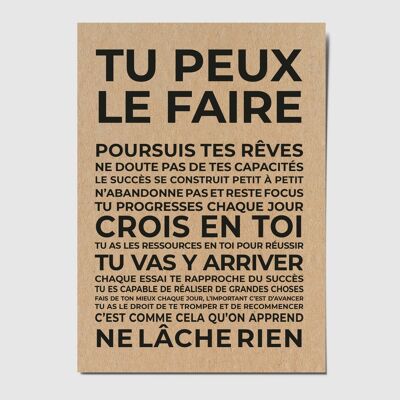 Carte postale "Tu peux le faire"