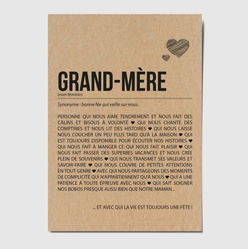 Carte postale définition Grand-Mère