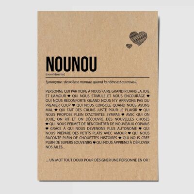 Carte postale définition Nounou