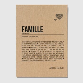 Carte postale définition Famille 1