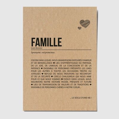 Carte postale définition Famille