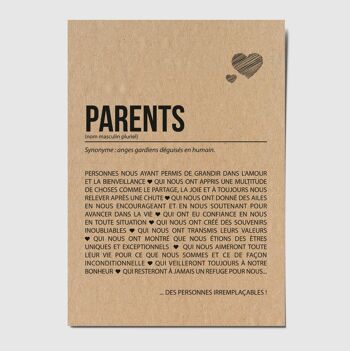 Carte postale définition Parents 1