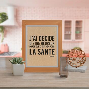 Carte postale citation "J'ai décidé d'être heureux..." 3