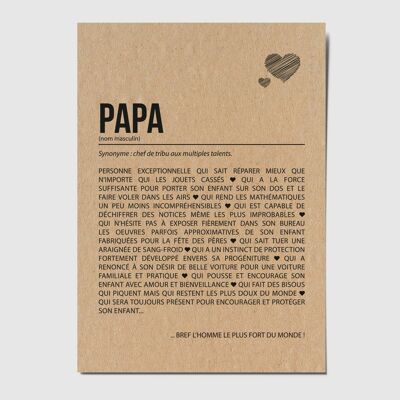 Carte postale définition Papa