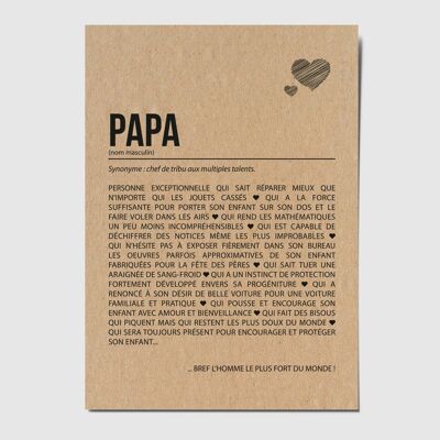 Cartolina di definizione di papà