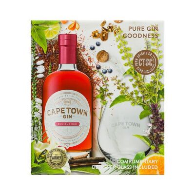 Cape Town Rooibos Red Gin - coffret cadeau avec verre à gin