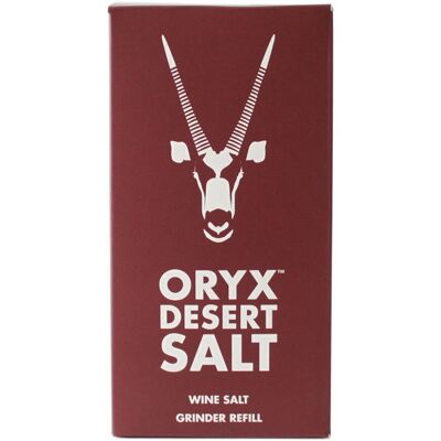 Sal de vino del desierto Oryx: sal gruesa del desierto con sabor a vino tinto / paquete de recarga
