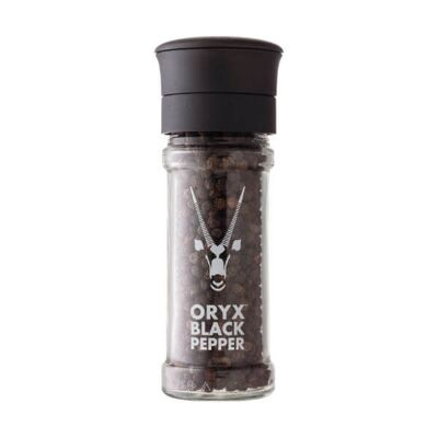 Oryx pepper mill with black pepper