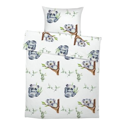 Linge de lit premium pour enfants "Koala Signature Collection by Ana Snider" en pur coton - imprimé des deux côtés - 135 x 200 cm / 80 x 80 cm