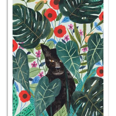 Cartel del arte - Jaguar negro - Ploypisut