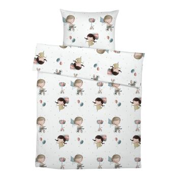 Literie enfant Anton et Emily, coton premium, design peint à la main - 100 x 135 cm / 40 x 60 cm 3