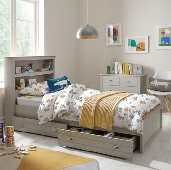Parure de lit pour enfant Zebra & Lion, coton de qualité supérieure, motif peint à la main - 135 x 200 cm / 80 x 80 cm 2